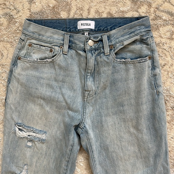 Pistola Blue Distressed Boyfriend Jeans EUC - Picture 7 of 14